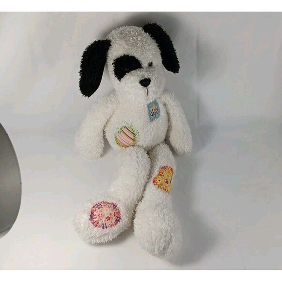 Aurora Plush Dog Puppy Lolly Gagz White w/ Patches Floppy Long Legs Lovey Pup - Picture 2 of 11